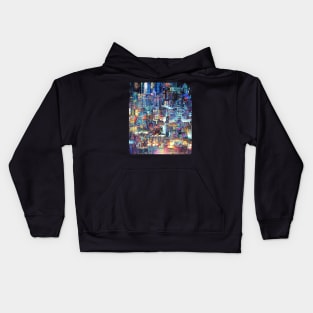 City Lights Glitch Mix Kids Hoodie